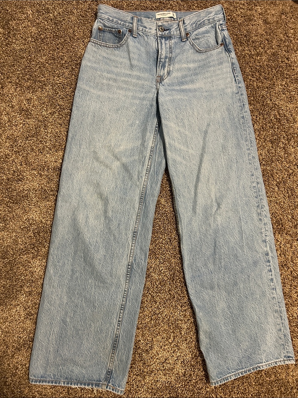 Abercrombie & Fitch Light Blue Wide Leg Jeans